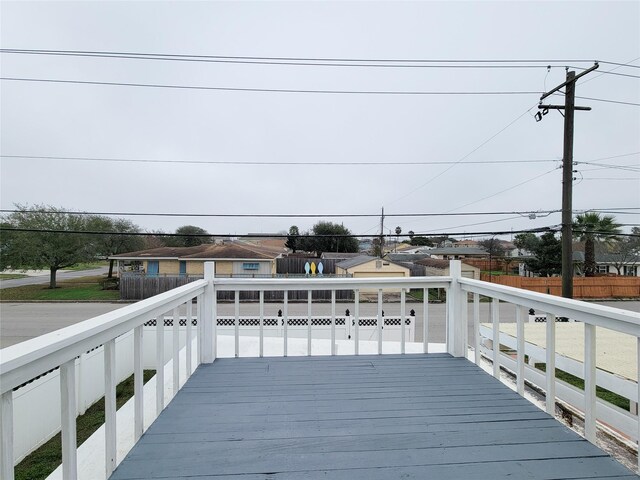 5703 Fraser Ave, Galveston, TX 77551 - view of wooden terrace