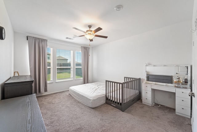 5107 Twin Summit Dr, Rosenberg, TX 77469 - bedroom featuring carpet flooring, ceiling fan, and an office area