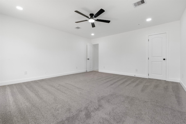 6155 Ridgeway Dr, Houston, TX 77033 - carpeted empty room featuring ceiling fan and recessed lighting