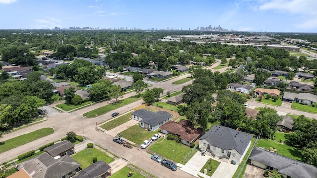 6155 Ridgeway Dr, Houston, TX 77033 - aerial view of residential area with skyline