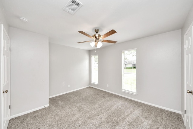15723 Cascade Point Dr, Houston, TX 77084 - carpeted spare room with a smoke detector, baseboards, and ceiling fan
