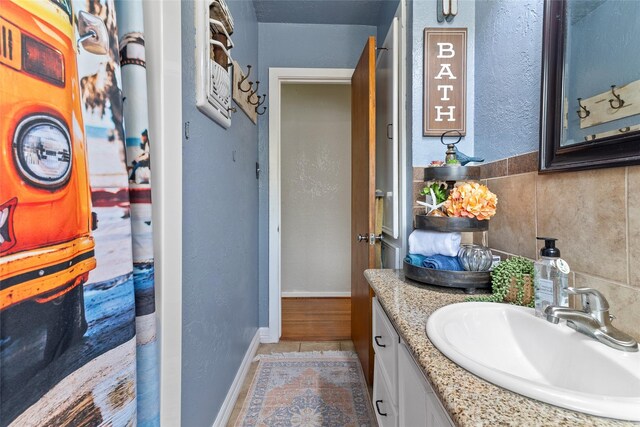 315 Cypress St, Lake Jackson, TX 77566 - bathroom featuring vanity and tile patterned floors