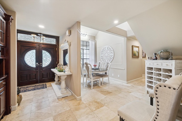 14111 Decker Dr, Magnolia, TX 77355 - foyer entrance with baseboards and recessed lighting