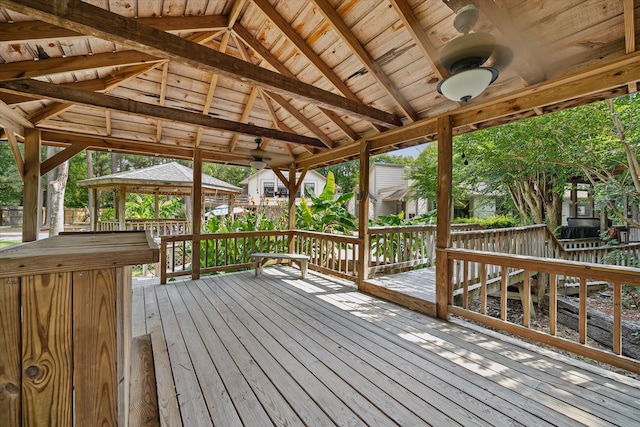 14111 Decker Dr, Magnolia, TX 77355 - wooden terrace featuring a gazebo