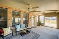 722 Silver Creek Cir, Richmond, TX 77406 - view of patio / terrace featuring a ceiling fan