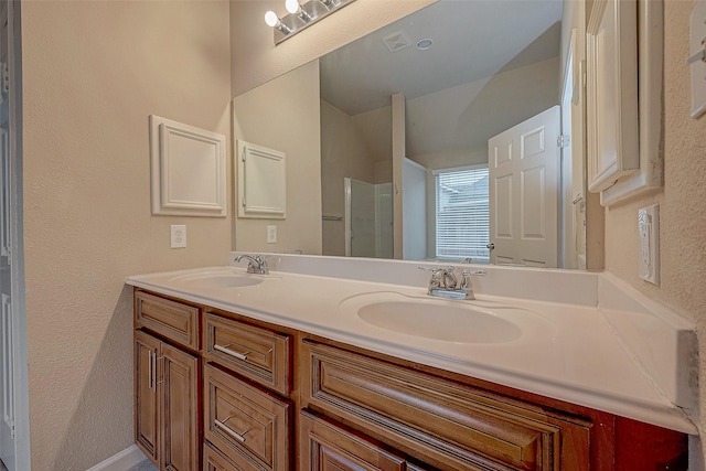 722 Silver Creek Cir, Richmond, TX 77406 - full bath with double vanity and a shower