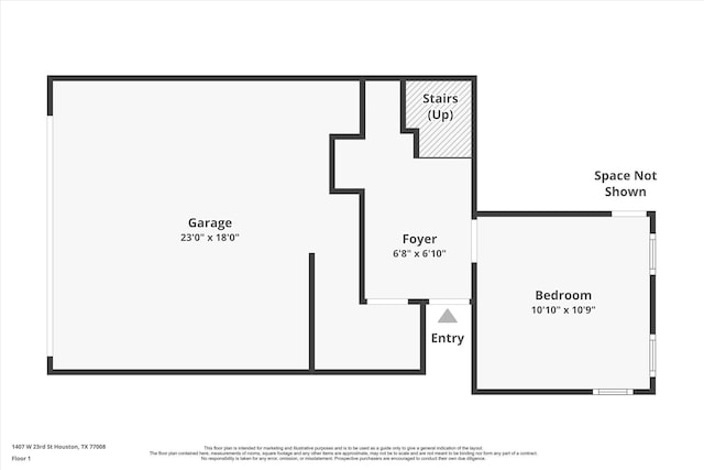 1407 W 23rd St, Houston, TX 77008 - property floor plan