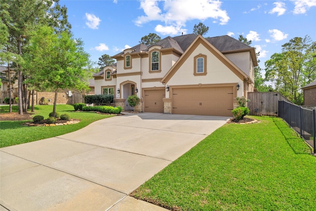 315 Lagarto Way, Pinehurst, TX 77362 - french country style house with stucco siding, driveway, and a garage