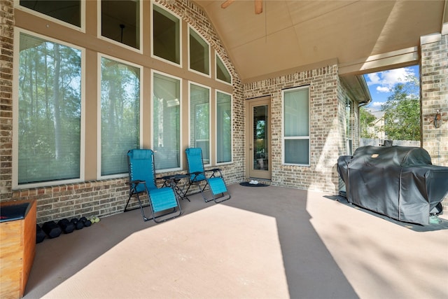 315 Lagarto Way, Pinehurst, TX 77362 - view of patio featuring area for grilling and ceiling fan