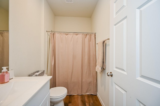 4611 Prairie Chase Dr, Houston, TX 77069 - full bathroom featuring wood finished floors, vanity, and toilet