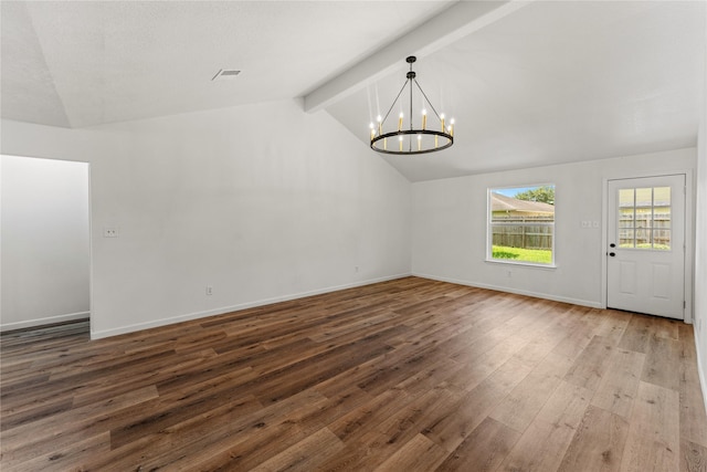 7815 Brook Trail Cir, Houston, TX 77040 - empty room with a chandelier, wood finished floors, and baseboards
