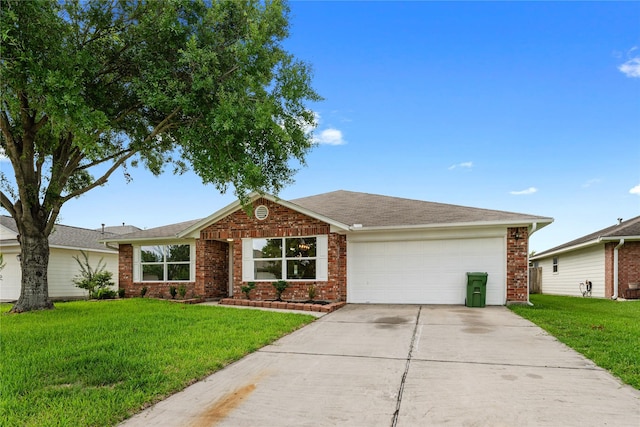 7815 Brook Trail Cir, Houston, TX 77040 - single story home featuring a garage, driveway, brick siding, and a front lawn