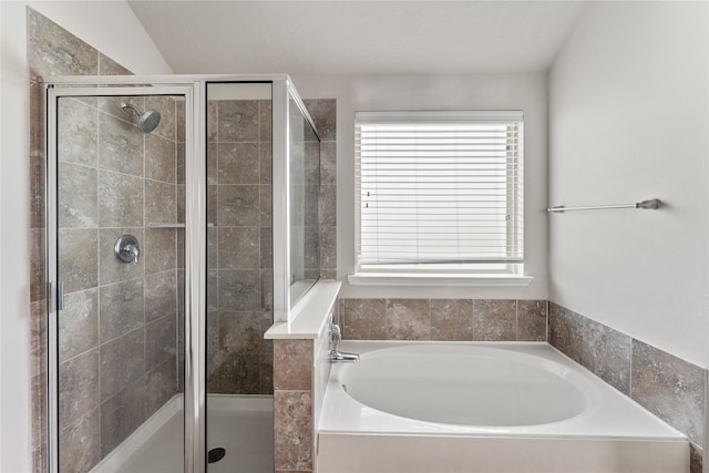 8014 Oxbow Manor Ln, Cypress, TX 77433 - full bathroom featuring a bath and a shower stall