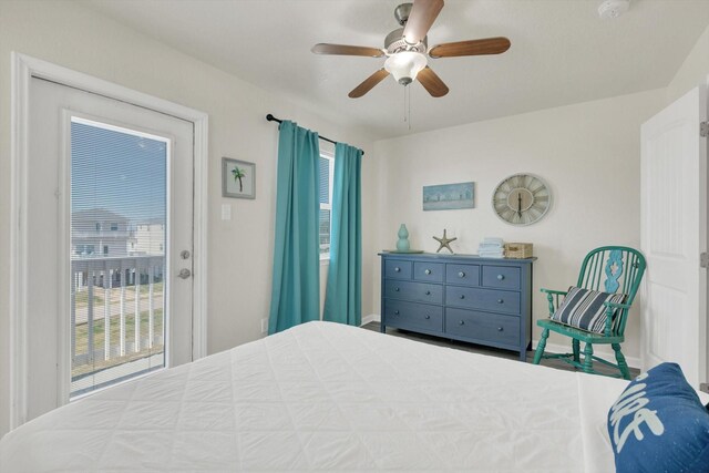 123 Howard Ave, Surfside Beach, TX 77541 - bedroom featuring ceiling fan and baseboards