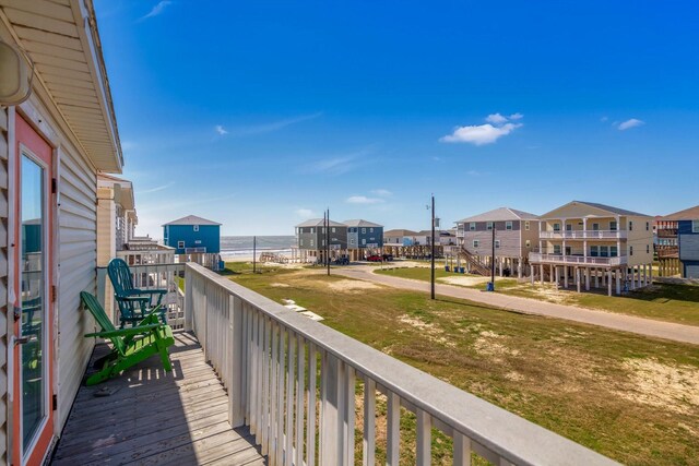 123 Howard Ave, Surfside Beach, TX 77541 - balcony with a residential view and a water view