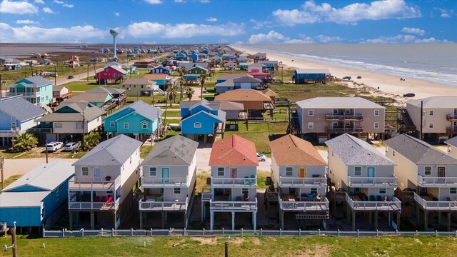 123 Howard Ave, Surfside Beach, TX 77541 - aerial perspective of suburban area with expansive coastline
