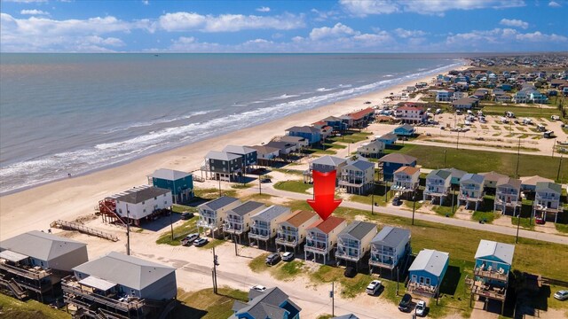 123 Howard Ave, Surfside Beach, TX 77541 - aerial view of unending shoreline