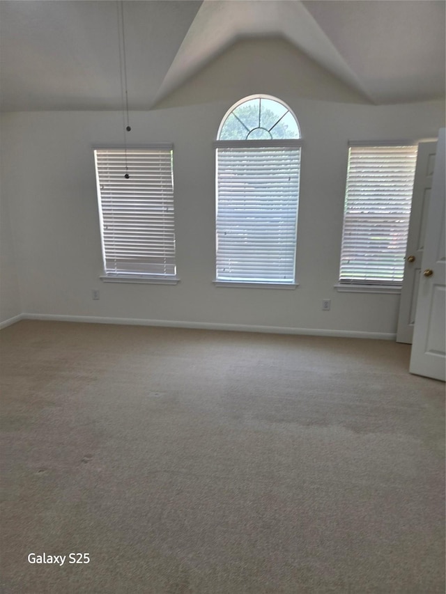 16111 Aberdeen Forest Dr, Houston, TX 77095 - carpeted empty room featuring plenty of natural light, vaulted ceiling, and baseboards
