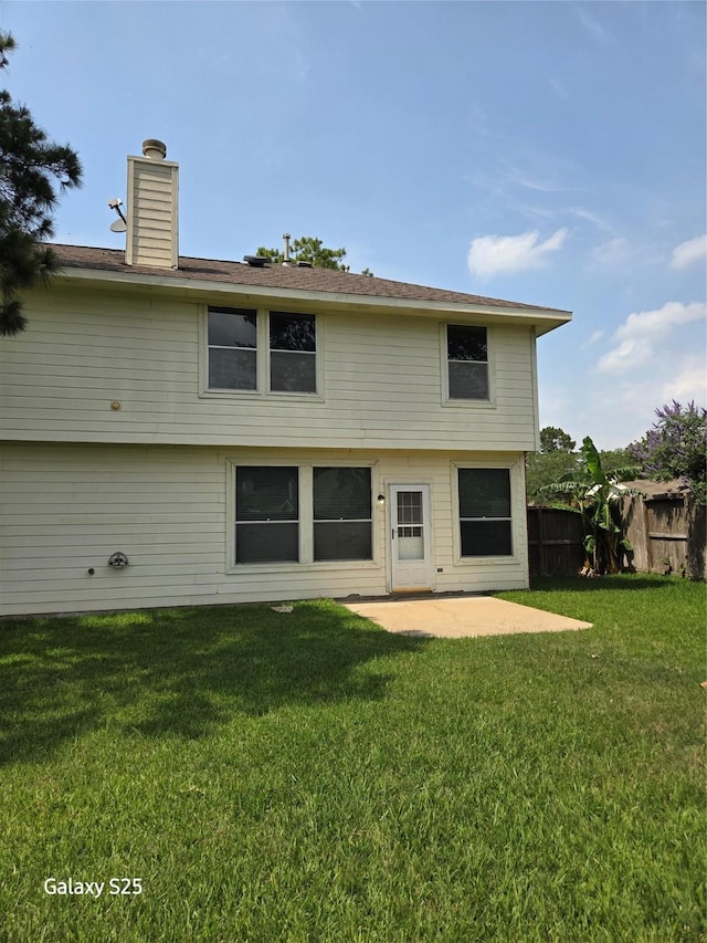 16111 Aberdeen Forest Dr, Houston, TX 77095 - back of house with a patio area and a chimney