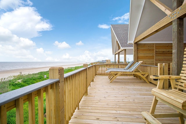 1214 Hwy 87, Gilchrist, TX 77617 - wooden deck featuring view of water and beach