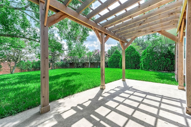 8903 Loch Lomond Ct, Houston, TX 77096 - view of patio featuring a pergola