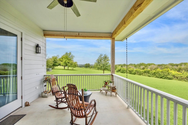 1932 Chappell Ridge Ln, Chappell Hill, TX 77426 - view of patio / terrace featuring a ceiling fan
