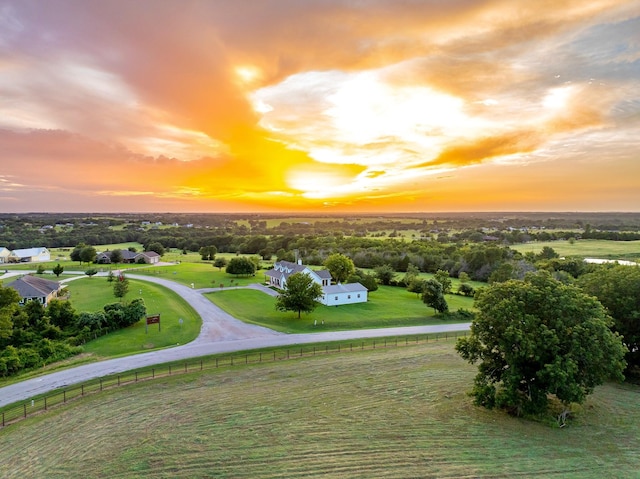 1932 Chappell Ridge Ln, Chappell Hill, TX 77426 - aerial view at dusk