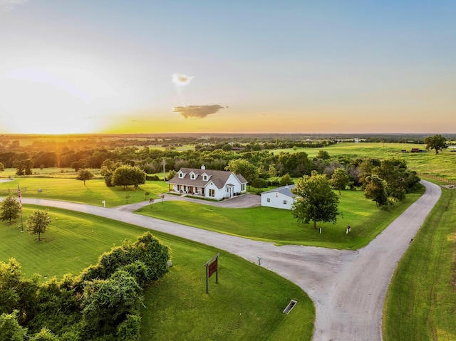 1932 Chappell Ridge Ln, Chappell Hill, TX 77426 - aerial view at dusk of a view of countryside