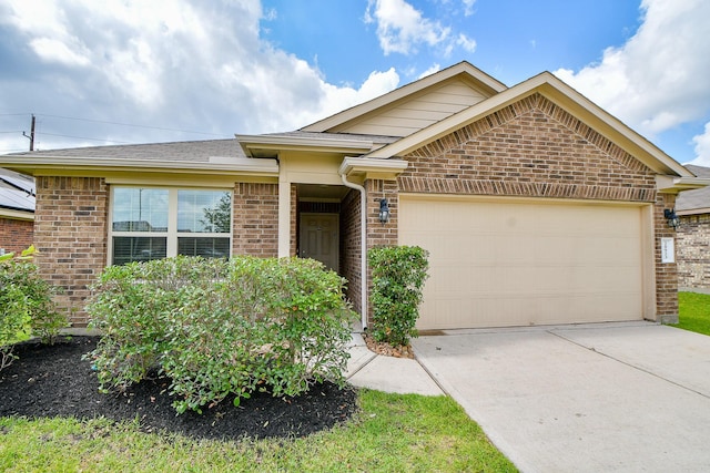 20923 Wedgewood Chase Way, Katy, TX 77449 - ranch-style house with brick siding, a garage, and driveway
