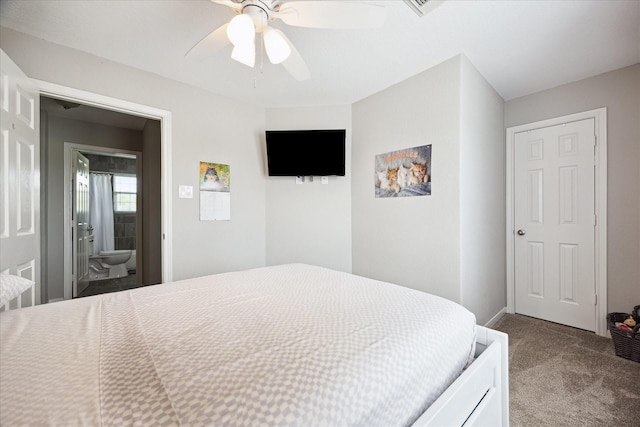 3415 Jack Beaver Rd, Santa Fe, TX 77517 - carpeted bedroom featuring ceiling fan and baseboards