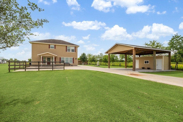 3415 Jack Beaver Rd, Santa Fe, TX 77517 - view of yard with a patio area, a carport, and concrete driveway