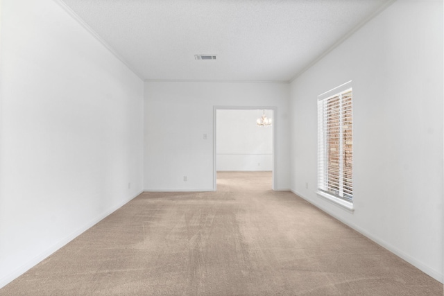 6623 Coral Ridge Rd, Houston, TX 77069 - spare room featuring carpet, a chandelier, and baseboards