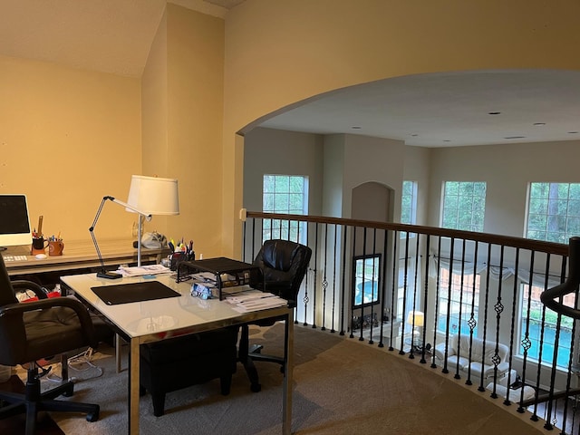 3 Candle Pine Pl, The Woodlands, TX 77381 - office with arched walkways and carpet