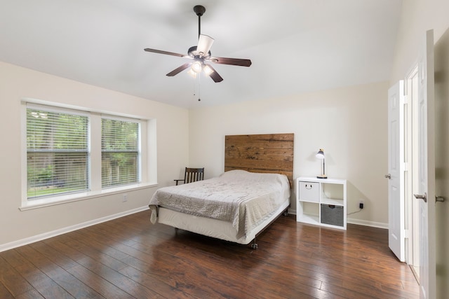 38 Florian Ct, Conroe, TX 77385 - bedroom with hardwood / wood-style floors, baseboards, and a ceiling fan