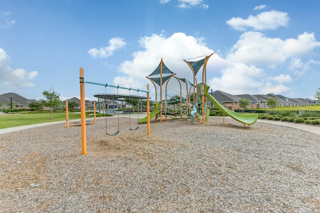 3607 Crosspointe Pass, Angleton, TX 77515 - communal playground featuring a residential view