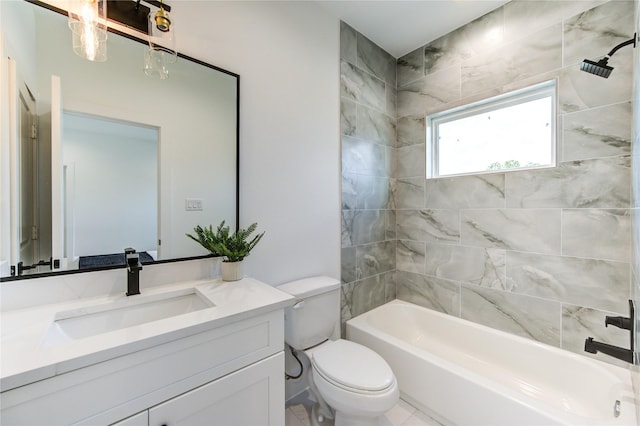 4043 Buck St, Houston, TX 77020 - bathroom with vanity, toilet, and shower / tub combination