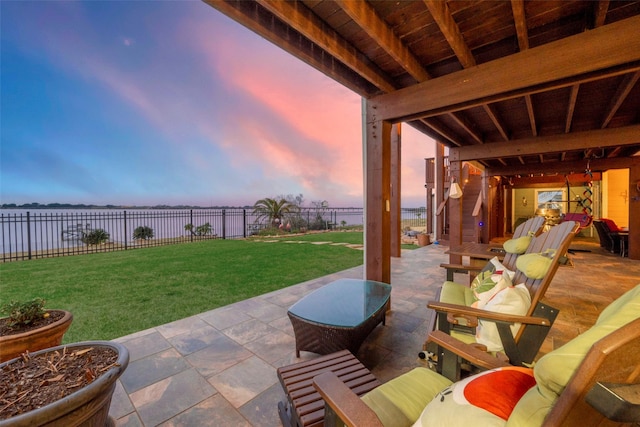 792 W Bayshore Dr, Palacios, TX 77465 - view of patio with a water view