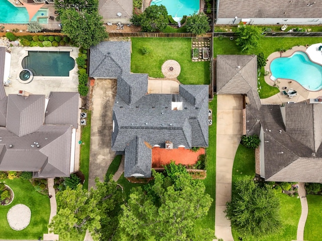 12114 Knobcrest Dr, Houston, TX 77070 - drone / aerial view of a pool