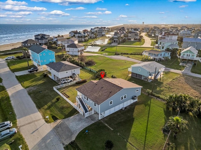 4220 Las Palmas St, Galveston, TX 77554 - aerial view of residential area with a large body of water