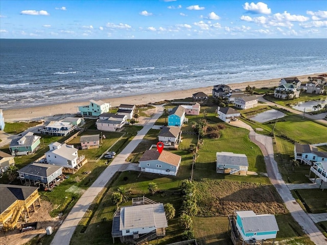 4220 Las Palmas St, Galveston, TX 77554 - drone / aerial view of waterfront with a beach