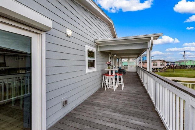 4220 Las Palmas St, Galveston, TX 77554 - view of wooden deck
