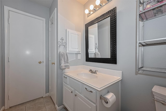 11826 Balmorhea Ln, Sugar Land, TX 77498 - bathroom featuring vanity, toilet, and tile patterned flooring