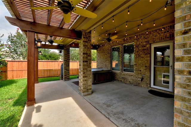 24302 Marisa Ln, Richmond, TX 77406 - view of patio with a ceiling fan