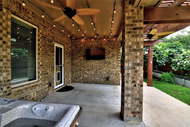 24302 Marisa Ln, Richmond, TX 77406 - view of patio / terrace with a ceiling fan