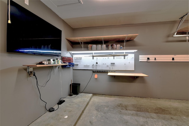 24302 Marisa Ln, Richmond, TX 77406 - basement featuring a workshop area