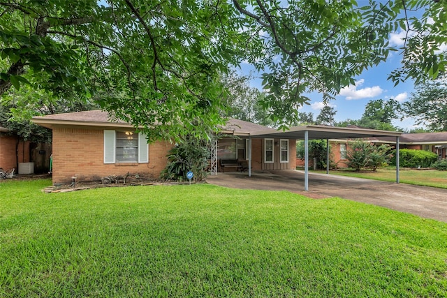 2015 Wakefield Dr, Houston, TX 77018 - ranch-style house featuring brick siding, a front lawn, and concrete driveway