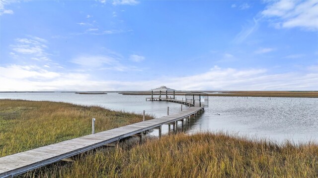 4003 Indian Beach Dr, Galveston, TX 77554 - dock featuring a water view