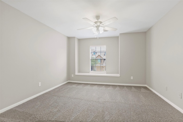 8315 Greys Ln, Houston, TX 77095 - carpeted spare room featuring a ceiling fan and baseboards