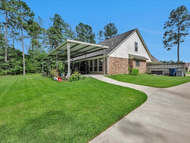 238 Royal Pnes, Lufkin, TX 75904 - rear view of property with a yard and brick siding