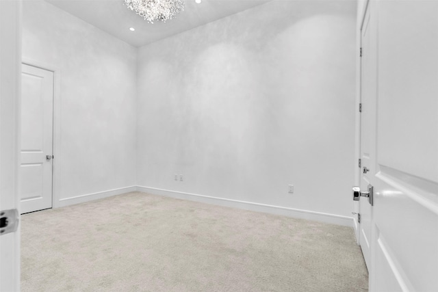 4521 San Felipe St Unit 3101, Houston, TX 77027 - unfurnished room with carpet flooring, a chandelier, and recessed lighting